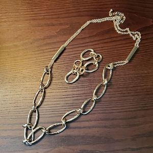 Chicos Gold Loop Chain Necklace